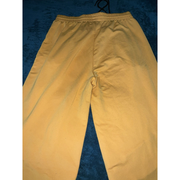 PINK Victoria’s Secret Jogger Sweatpants Yellow Women’s Medium Stretch Y2K - Picture 8 of 12